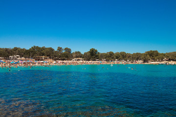 Fototapeta na wymiar view of an island in the sea-cala bassa-Ibiza