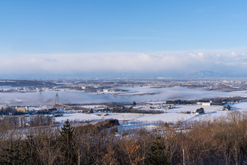 毛嵐と十勝平野