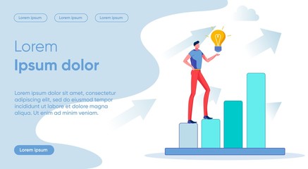 Idea Promotion Flat Landing Page Vector Template