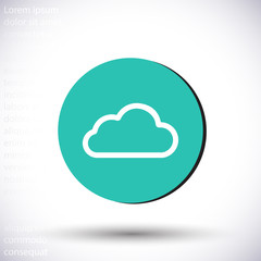 Cloud vector icon , lorem ipsum Flat design