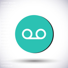 Play the film vector icon , lorem ipsum Flat design