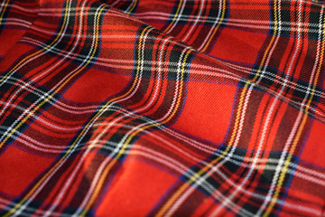 Lovely red tarten rippled fabric cloth