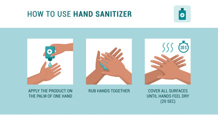 How to use hand sanitizer
