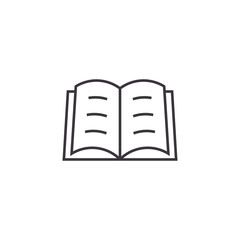 Book icon isolated on white background, Vector outline illustration