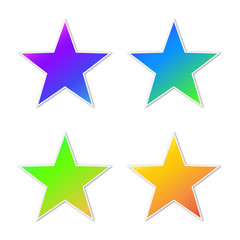 Obraz premium Set of vector Star icons, isolated.
