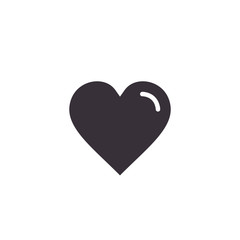 Heart icon. Vector isolated flat design illustration. Love and healthcare concept