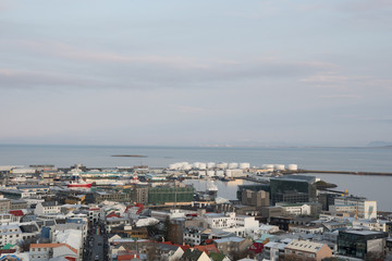 Fototapeta premium view of city of Reykjavik in Iceland