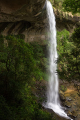 Fototapeta na wymiar Scenic view of the tall Pipadong Waterfall along the Sandiaoling Waterfall Trail in Taiwan.