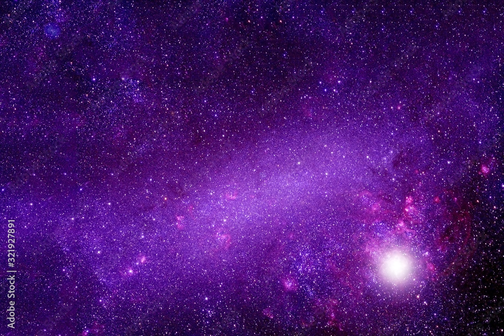 Wall mural deep space, purple with stars and nebulae. elements of this image were furnished by nasa.