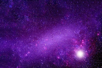 Deep space, purple with stars and nebulae. Elements of this image were furnished by NASA.