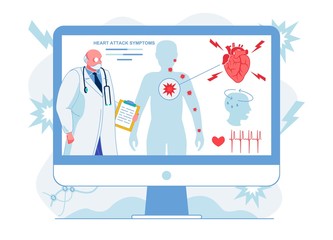 Doctor Explains Heart Attack Symptoms Illustration