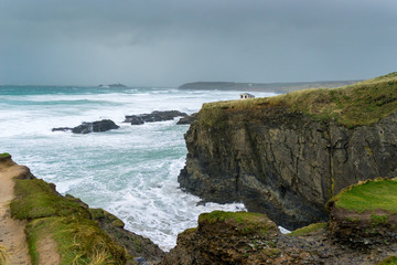 Storm at Gwithain Cornwall England