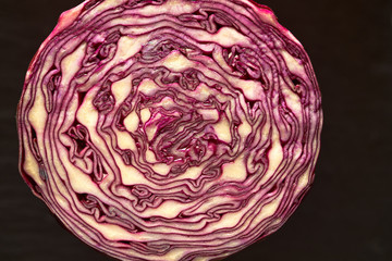 Fototapeta premium sliced head of red cabbage