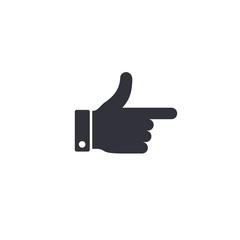 Forefinger icon vector. forefinger sign on white background