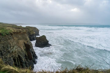 Fototapeta na wymiar Storm at Gwithain Cornwall England