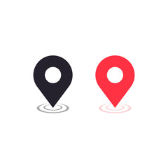 Map pointer icon. Gps Location symbol. Vector isolated flat design illustration