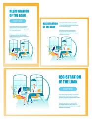 Loan Registration Service Webpage Material Set
