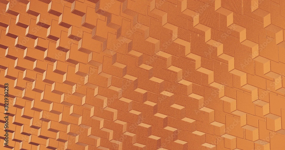 Poster abstract geometric rose golden backgroundfoil tiles texture seamless loop background 3d renderinging