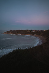 Blue hour on the Basque Coast in France