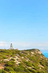 Fototapeta na wymiar Weather station on island Corsica near Bonifacio