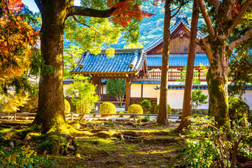 Japan. Kyoto. Higashi-Honganji Temple. View from the Park of Higashi-Honganji temple. Temples Of Japan. Shinto Church without people. Iconic buildings in Kyoto. Travelling to Japan. Kyoto Attractions