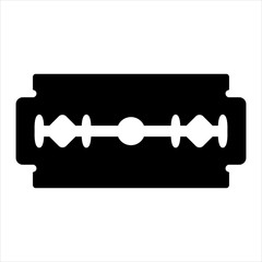 Two Sided Safety Razor Blade Shaving Vector Illustration Icon