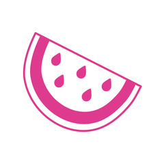 fresh watermelon fruit isolated icon