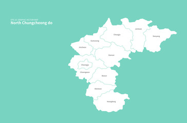 korea city map. daejeon, sejong map. chongcheong-do map. 