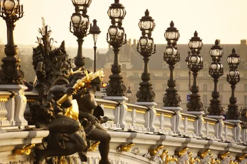 Photo sur Plexiglas Pont Alexandre III Pont Alexandre III, à Paris - France