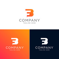 logo design emblem vector letter F B initial negative space modern logo template - obrazy, fototapety, plakaty