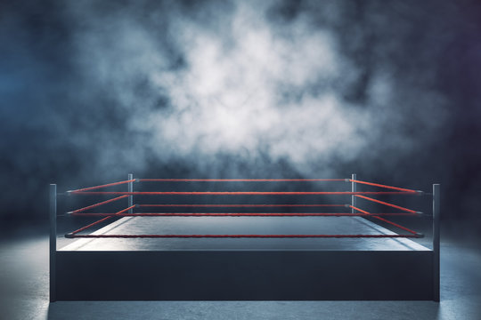 Empty boxing ring