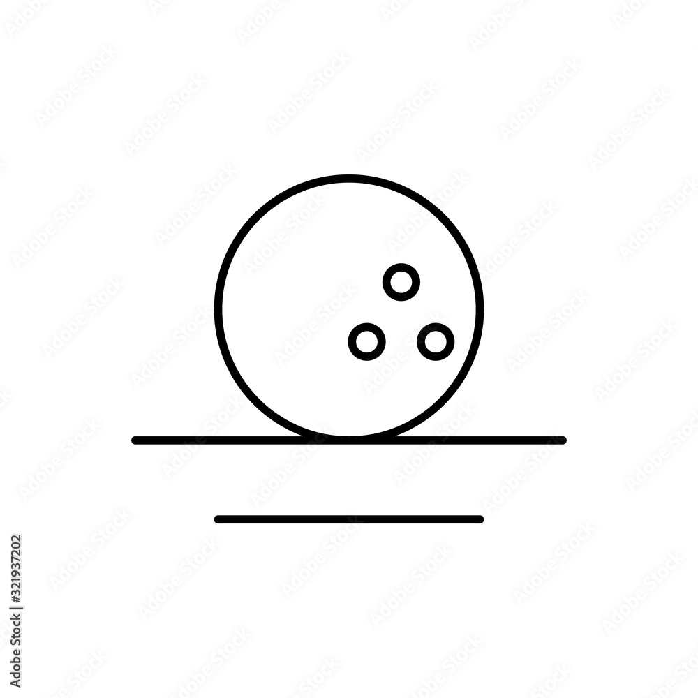Poster bowling ball icon. simple line, outline vector elements of prize icons for ui and ux, website or mob