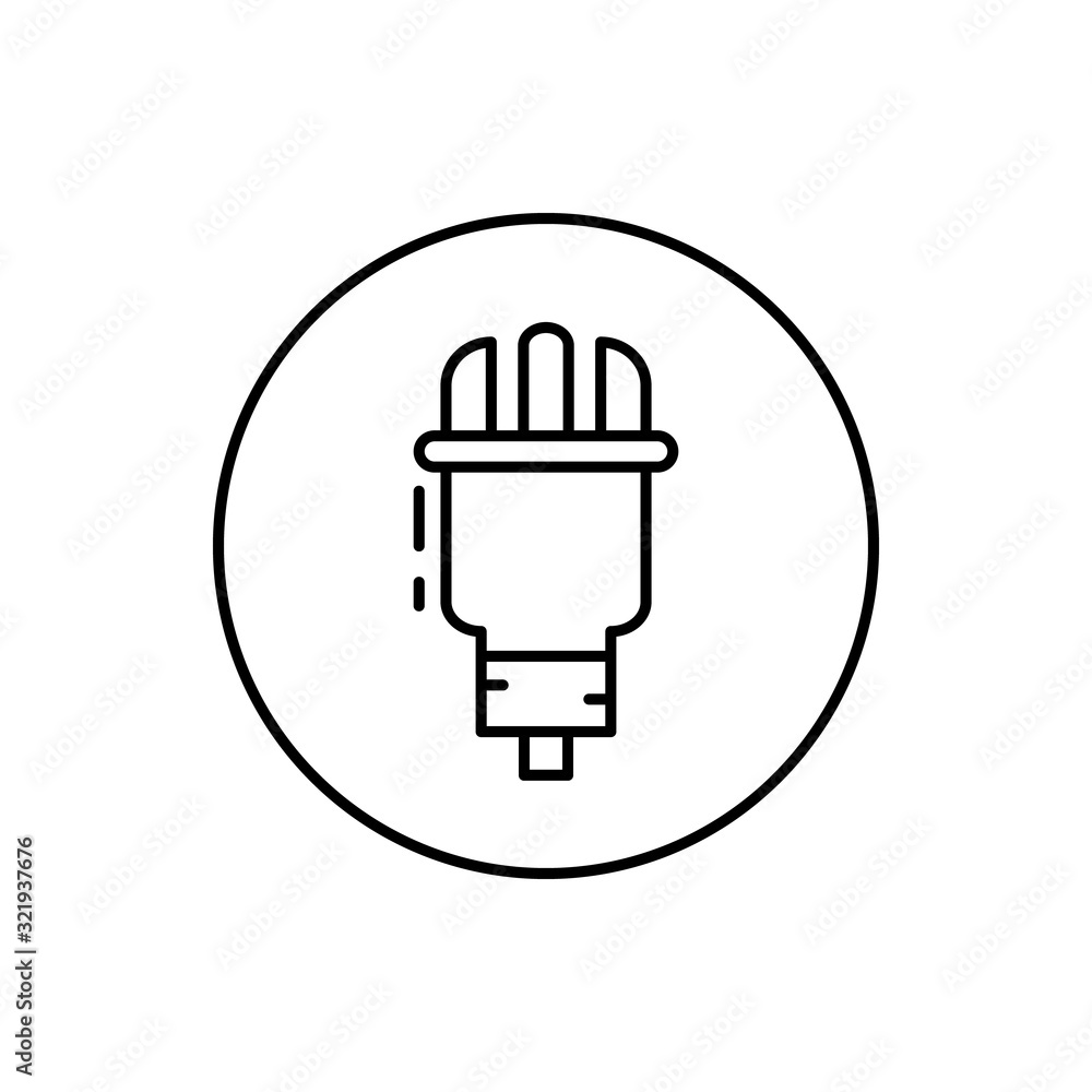 Poster plug, connector icon. simple line, outline vector elements of connectors and cables icons for ui and
