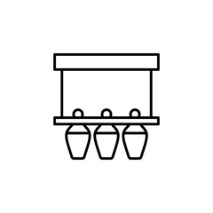 Bowling pins order icon. Simple line, outline vector elements of prize icons for ui and ux, website or mobile application