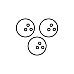 Bowling balls icon. Simple line, outline vector elements of prize icons for ui and ux, website or mobile application