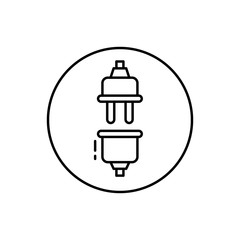 Unplugged, connector icon. Simple line, outline vector elements of connectors and cables icons for ui and ux, website or mobile application
