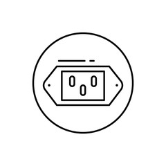 Power, connector icon. Simple line, outline vector elements of connectors and cables icons for ui and ux, website or mobile application