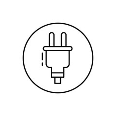 Plug, connector icon. Simple line, outline vector elements of connectors and cables icons for ui and ux, website or mobile application