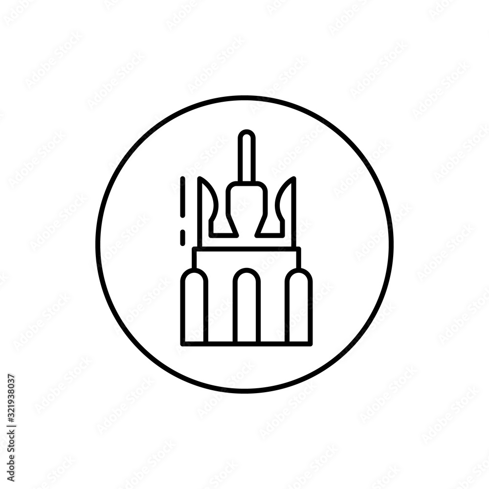 Poster plug, connector icon. simple line, outline vector elements of connectors and cables icons for ui and