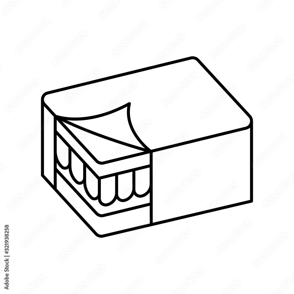 Poster mattress medical icon. simple line outline vector orthopedics icons for ui and ux website or mobile 