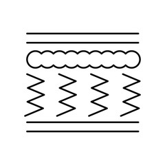 Mattress spring icon. Simple line outline vector orthopedics icons for ui and ux website or mobile application