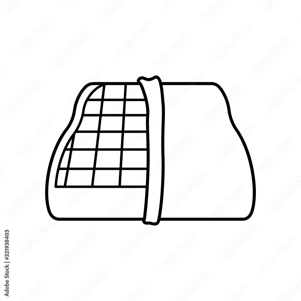 Poster medical pillow icon. simple line outline vector orthopedics icons for ui and ux website or mobile ap