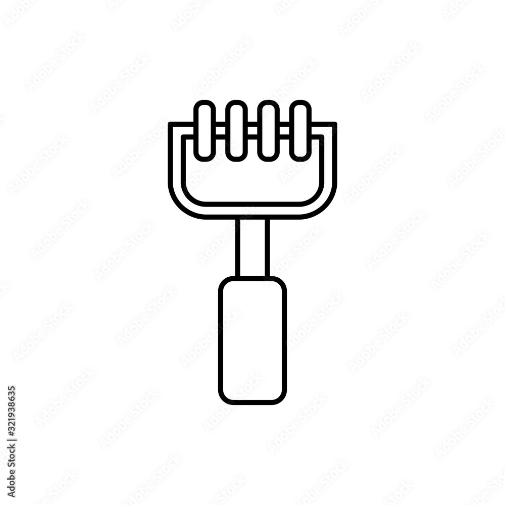 Poster manual massage spine tool icon. simple line outline vector orthopedics icons for ui and ux website o