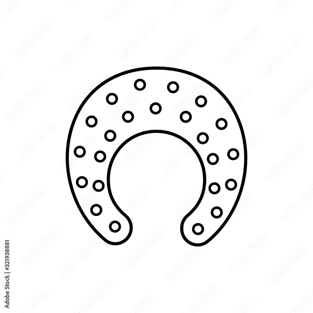 Poster medical pillow neck support icon. simple line outline vector orthopedics icons for ui and ux website