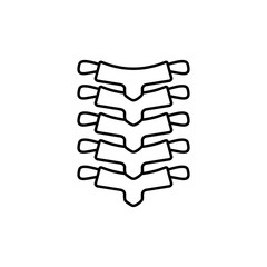 Anatomy backbone spine icon. Simple line outline vector orthopedics icons for ui and ux website or mobile application
