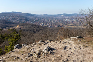 View of Solymar from the Buda Hills near Budapest