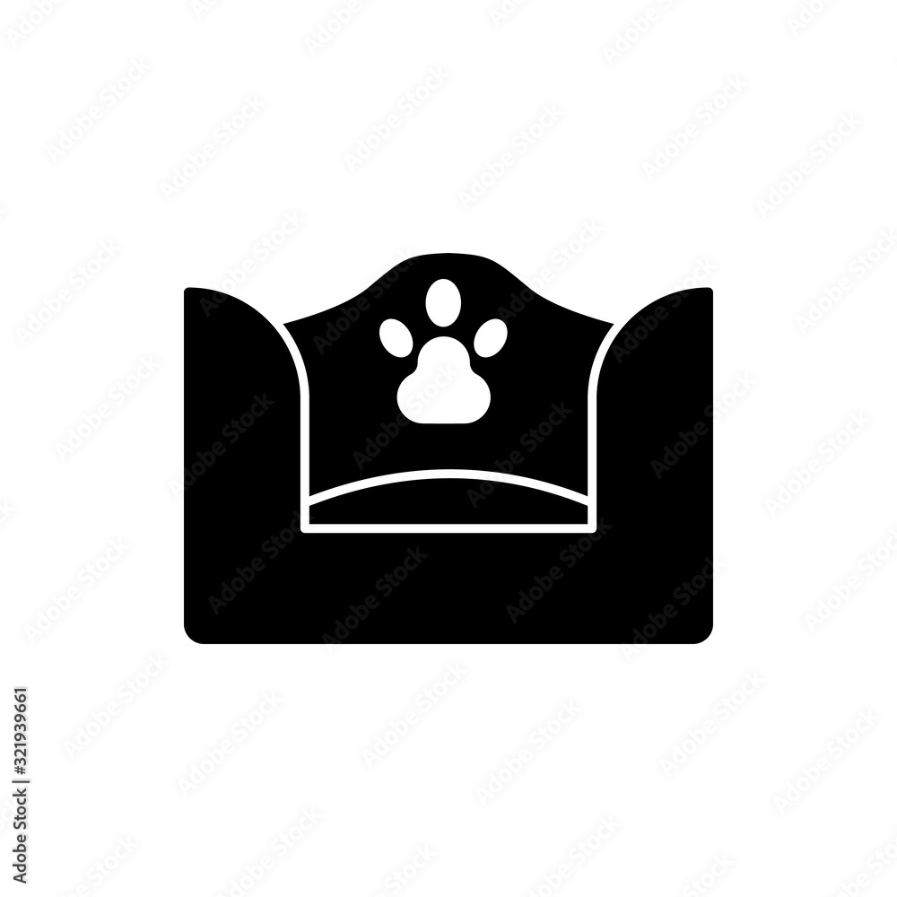 Poster bed, pet icon. simple elements of animals store icons for ui and ux, website or mobile application