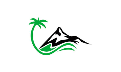 nature mountain logo vector