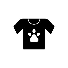 T-shirt, paw icon. Simple line, outline vector ecology icons for ui and ux, website or mobile application