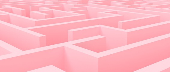 Diseño tridimensional de laberinto. Illustración 3d de laberinto abstracto. Fondo minimalista para presentación